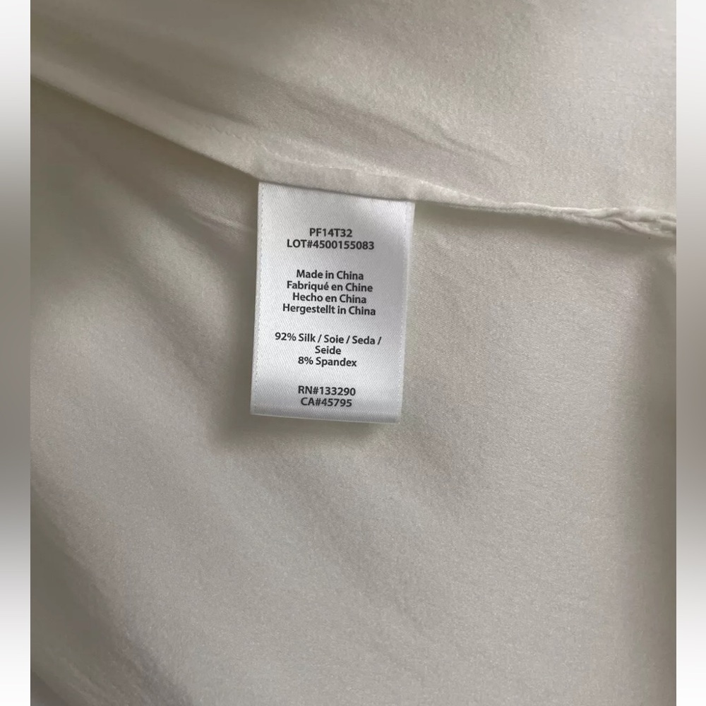 Rachel Zoe SILK Elegant Removable tie,Long Sleeve Cream /White Blouse  $325 S M - Picture 5 of 10